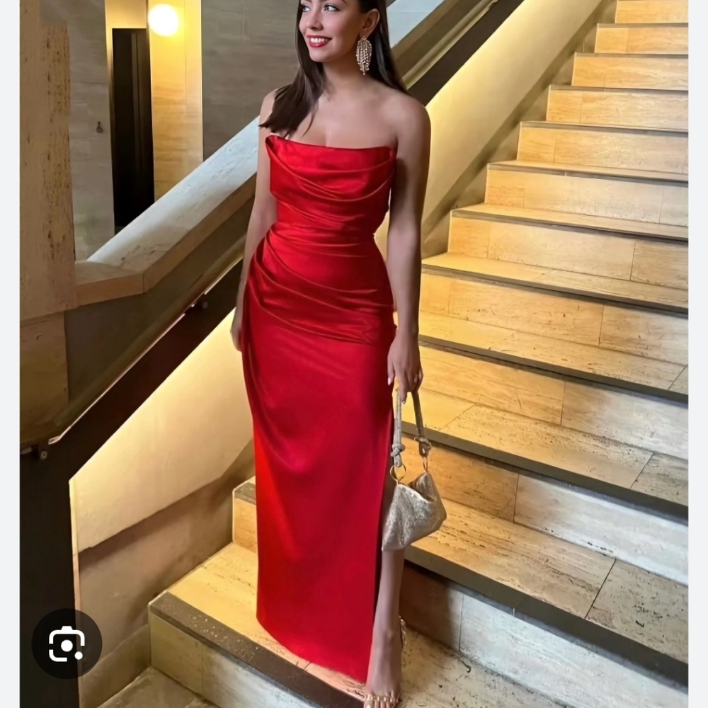 House of Cb Adrienne red maxi corset dress